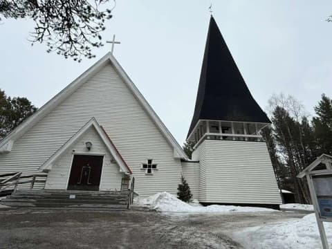 Wooden church in Inari