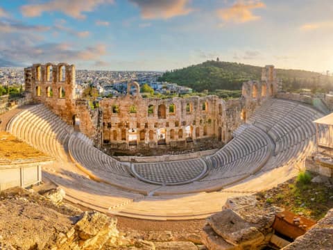 The Odeon of Herodes Atticus below the Acropolis in Athens