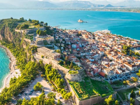 Green peninsula of Nafplion city