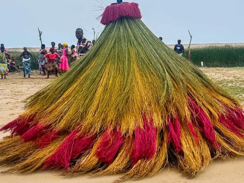 Zangbeto dancing mask ceremony