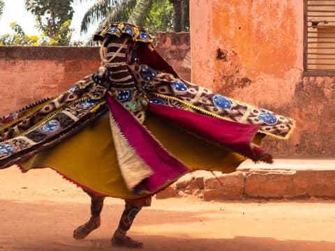 Egungun dancer, Benin. Image credit Deborah Mathews